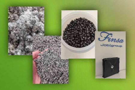 Residuos de tela filtrante se reciclan en hilos de alta calidad.